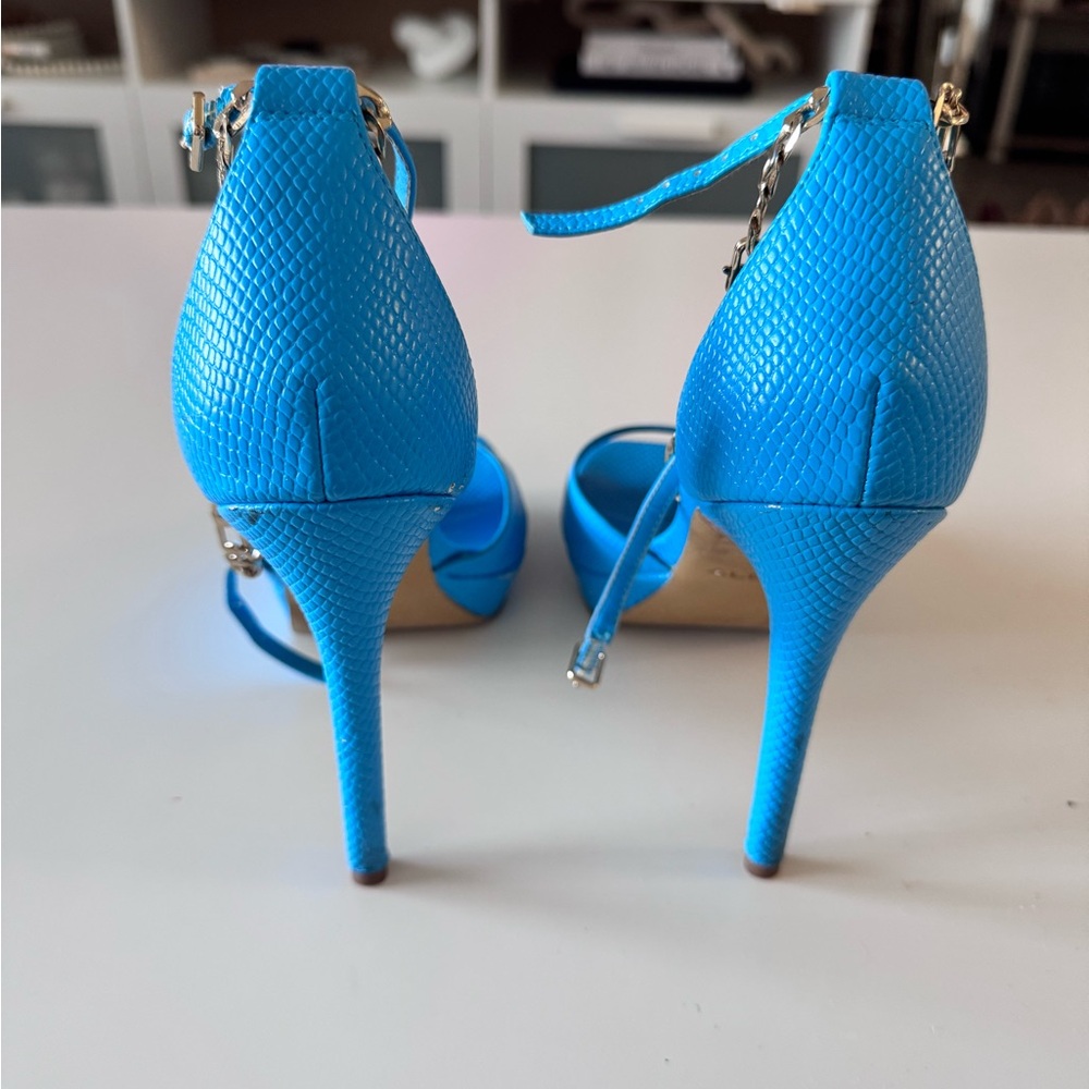 Aldo Blue Peep Toe Heels - Picture 13 of 13